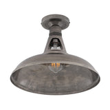 Geneva Flush Light Fitting - Antique Silver