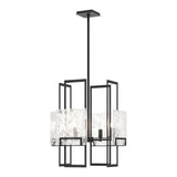 Geo Pendant 4 Light in Black, Clear Glass by Hubbardton Forge