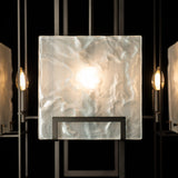 Geo Pendant 4 Light detail in Oil Rubbed Bronze, Frosted Glass, by Hubbardton Forge