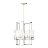 Geo Pendant 4 Light in Sterling, Clear Glass by Hubbardton Forge