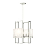 Geo Pendant 4 Light in Sterling, Frosted Glass by Hubbardton Forge