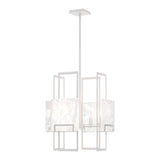 Geo Pendant 4 Light in White, Clear Glass by Hubbardton Forge