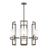 Geo Pendant 6 Light in Bronze, Clear Glass by Hubbardton Forge