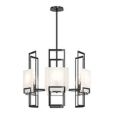 Geo Pendant 6 Light in Ink, Frosted Glass by Hubbardton Forge