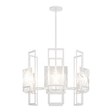 Geo Pendant 6 Light in White, Clear Glass by Hubbardton Forge