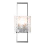 Geo Wall Sconce, shown in Sterling, Clear Glass, by Hubbardton Forge