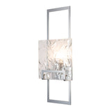 Geo Wall Sconce, shown in Sterling, Clear Glass, by Hubbardton Forge