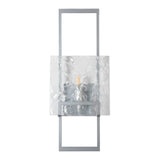 Geo Wall Sconce, shown in Sterling, Clear Glass, by Hubbardton Forge