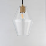 Geode Mini Pendant Natural Aged Brass by Maxim Lighting