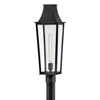 Georgetown Large Post Top Lantern - Black - by Hinkley