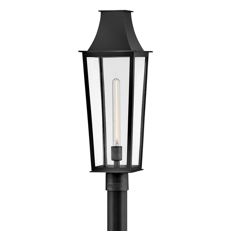 Georgetown Large Post Top Lantern - Black - by Hinkley