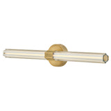 Georgette LED Vanity - Large, Lacquered Brass - by Hinkley