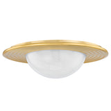 Geraldton Flush Mount Aged Brass Small By Hudson Valley