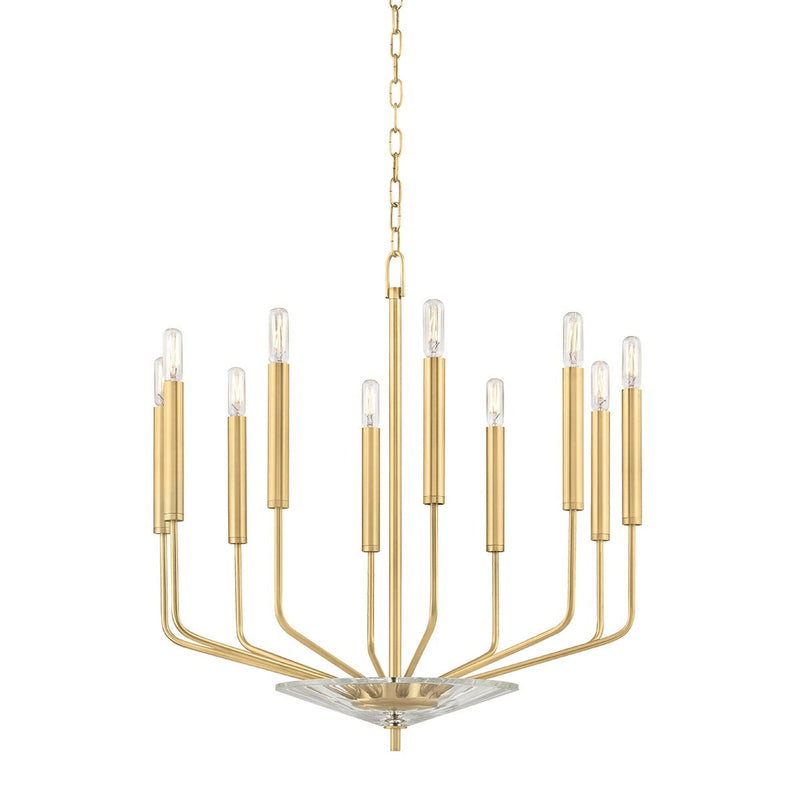 Gideon Chandelier - 10-Light - Aged Brass by Hudson Valley