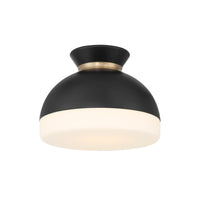 Gidget Flush Mount 10.25'' Matte Black + Vibrant Gold