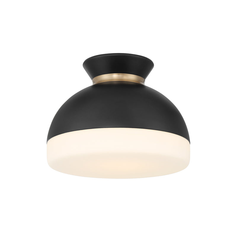 Gidget Flush Mount 10.25'' Matte Black + Vibrant Gold