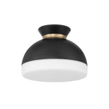 Gidget Flush Mount 10.25'' Matte Black + Vibrant Gold
