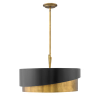 Gigi Medium Convertible Drum Chandelier - Heritage Brass - by Fredrick Ramond
