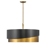 Gigi Medium Drum Chandelier - Heritage Brass - by Fredrick Ramond