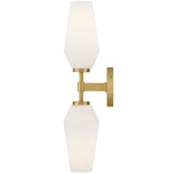 Gio Wall Sconce Lacquered Brass By Lark Living - Side View1