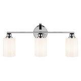 Gioe Vanity Light 3-Light in Chrome with White Glass