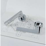 Gira Door Lever in Polished Chrome lifestyle view by Colombo Design
