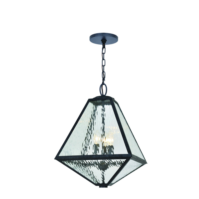 Glacier Outdoor Pendant 14'' Black Charcoal Black