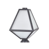 Glacier Outdoor Post Lantern 8'' Black Charcoal Black