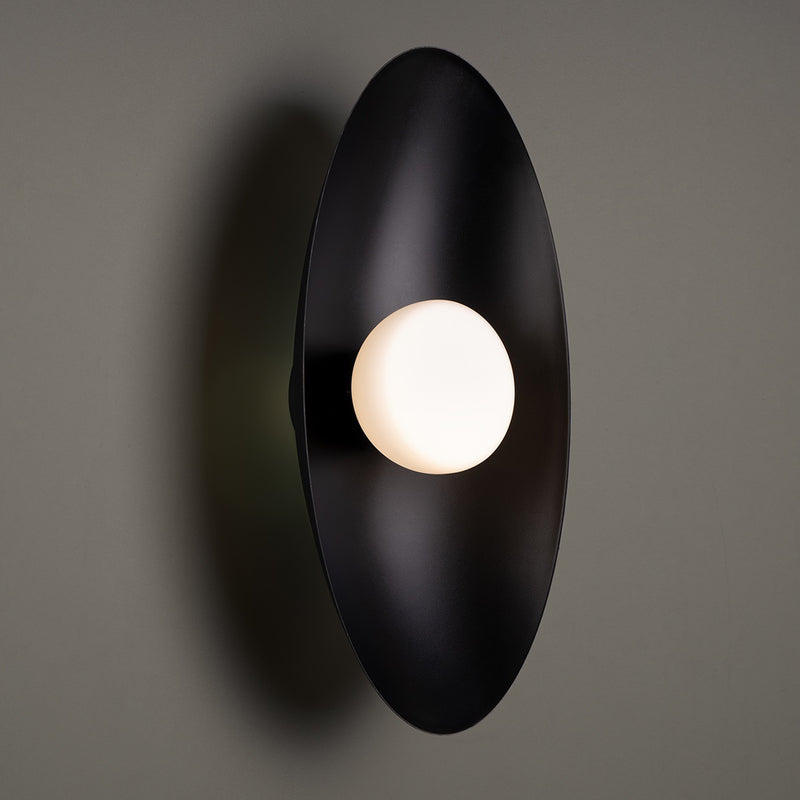Glamour Wall Sconce By WAC Lighting Black Detailed View