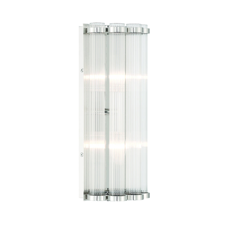 Glasbury Wall Light Nickel By Eurofase Side View