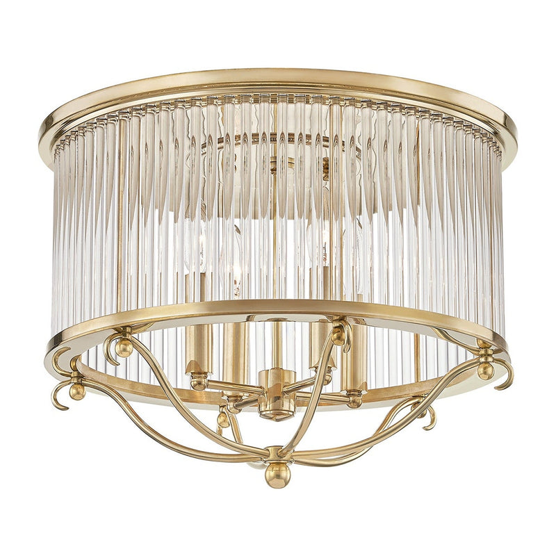 Glass No.1 Semi Flush - Aged Brass by Hudson Valley