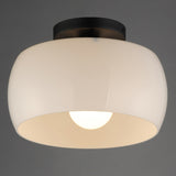 Glazed Flush Mount White Black By Maxim Lighting - Detailed View2