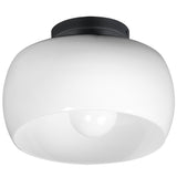 Glazed Flush Mount White Black By Maxim Lighting