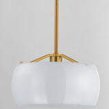 Glazed Pendant Light White Natural Aged Brass By Maxim Lighting - Detailed View1