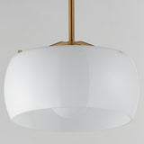 Glazed Pendant Light White Natural Aged Brass By Maxim Lighting - Detailed View3
