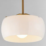 Glazed Pendant Light White Natural Aged Brass By Maxim Lighting - Detailed View4