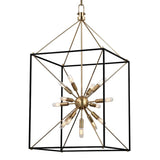Glendale Lantern - 20.25 Inch - Aged Brass with Hammered Black by Hudson Valley