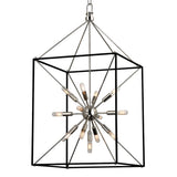 Glendale Lantern - 20.25 Inch - Polished Nickel with Hammered Black by Hudson Valley