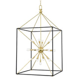 Glendale Lantern - 27 Inch - Aged Brass with Hammered Black by Hudson Valley