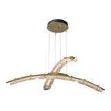 Glissade Double LED Pendant in Modern Brass by Hubbardton Forge