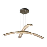 Glissade Double LED Pendant in Soft Gold by Hubbardton Forge