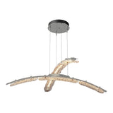 Glissade Double LED Pendant in Sterling by Hubbardton Forge