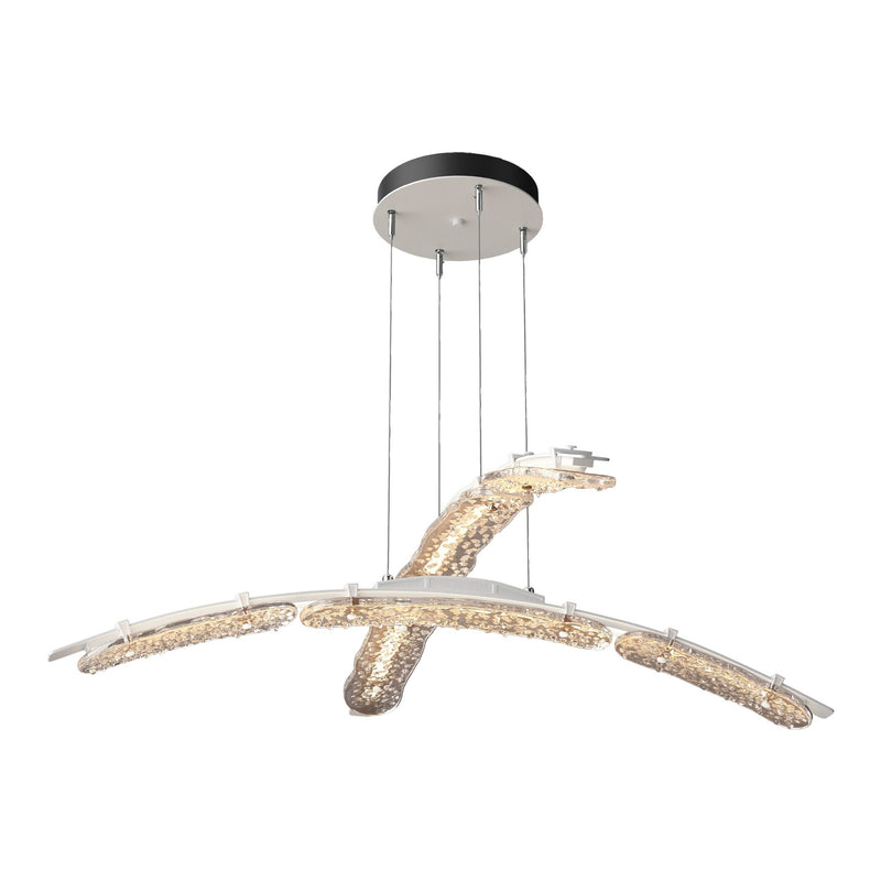 Glissade Double LED Pendant in White by Hubbardton Forge