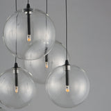 Global 9-Light LED Chandelier by ET2 - Black