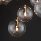 Global 9-Light LED Chandelier by ET2 - Natural Aged Brass