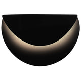 Gloss Black Ceramic Petal ADA LED Wall Sconce by Justice Design