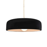 Gloss Black Beige Twisted Cord Ceramic Medium Spire Pendant by Justice Design