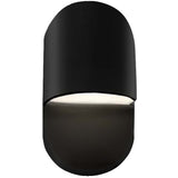 Gloss Black Ceramic Mini ADA Led Capsule Wall Sconce by Justice Design