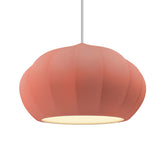 Oval Fluted Ceramic Pendant