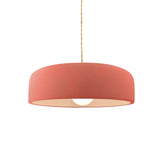 Gloss Blush Beige Twisted Cord Ceramic Small Spire Pendant by Justice Design